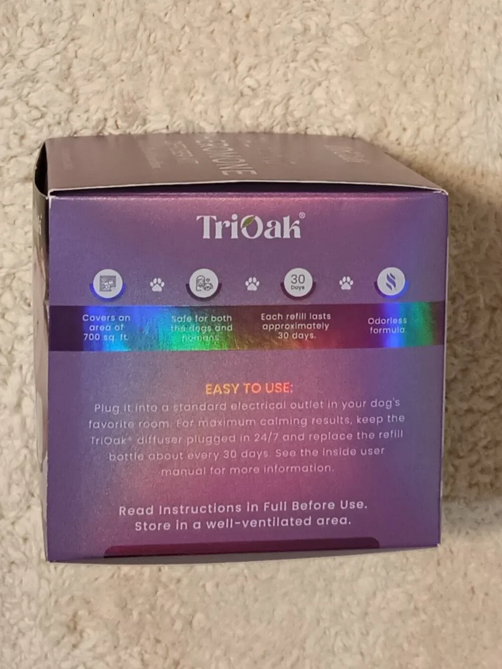 NIB ~ TriOak Calming Pheromone Diffuser Kit For Dogs